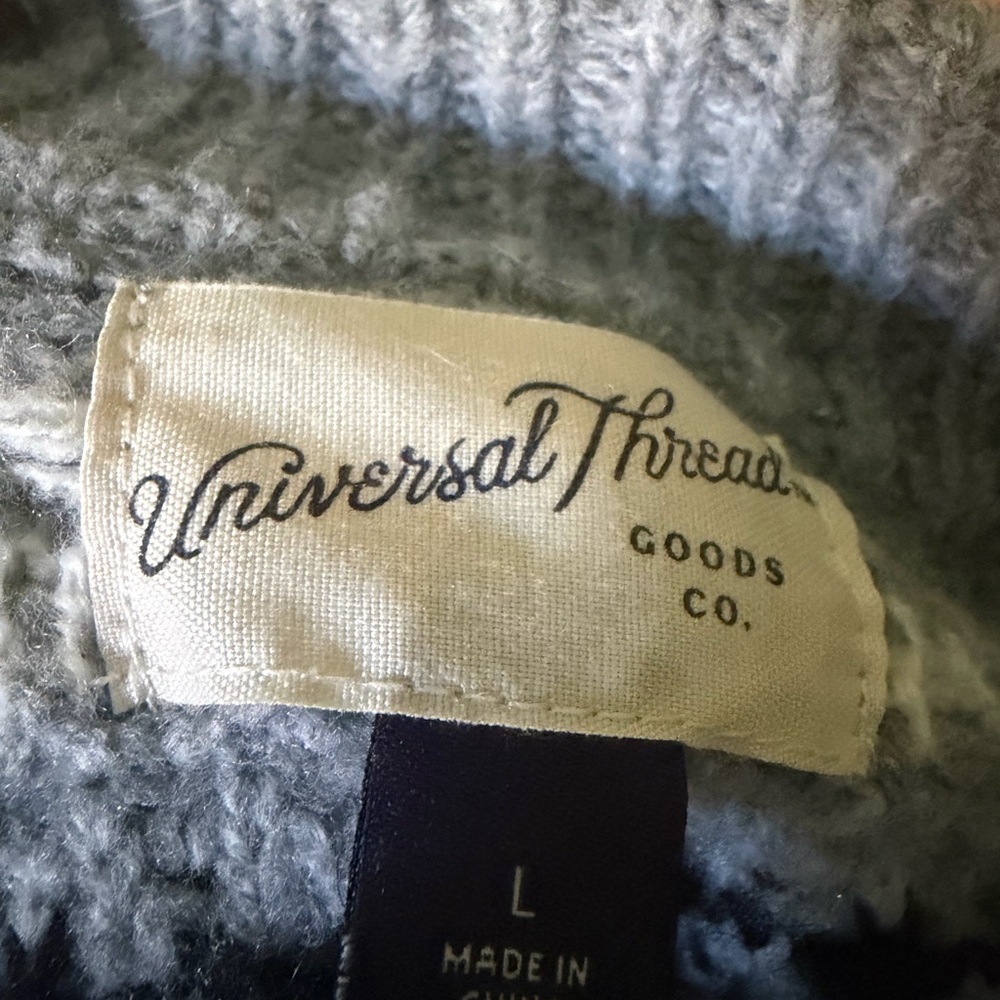 Universal Thread Grey Fair Isle Turtleneck Sweater - Picture 2 of 2
